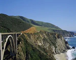 California Prints: Bixby Bridge Print on Pacific Highway, California