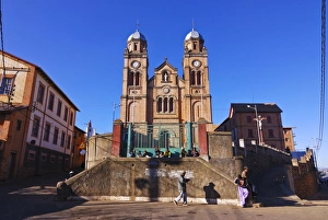 Colonial church in Fianarantsoa, Madagascar, Africa Colonial church in Fianarantsoa, Madagascar, Africa