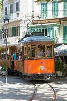 Colourful Tram Print, Soller, Mallorca
