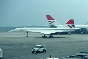 Aeroplane Collection: Concorde in the 1970s in British Airways livery, Heathrow, London, England