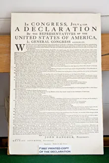 Copy of The Declaration of Independence in Free Quarker Meeting House, Independence National Historical Park Copy of The Declaration of Independence in Free Quarker Meeting House, Independence National Historical Park