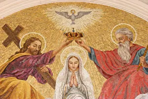 Prints of Coronation of the Virgin Mary, Basilica of Fatima, Fatima, Estremadura, Portugal, Europe Portugal Prints: Coronation of the Virgin Mary Print, Basilica of Fatima