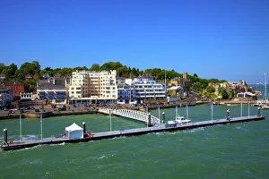 Cowes from the sea, Cowes, Isle of Wight, England, United Kingdom, Europe Cowes from the sea, Cowes, Isle of Wight, England, United Kingdom, Europe