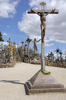 Cross laid by Pope John Paul II in 1993 at the Hill of Crosses