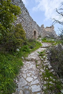 Crusader castle of St. Hilarion, Turkish part of Cyprus, Europe Crusader castle of St. Hilarion, Turkish part of Cyprus, Europe