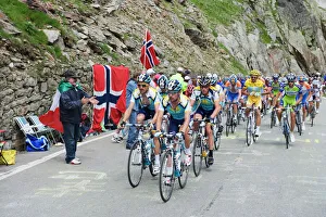 Cyclists including Lance Armstrong and yellow jersey Alberto Contador in the Tour de France 2009 Cyclists including Lance Armstrong and yellow jersey Alberto Contador in the Tour de France 2009