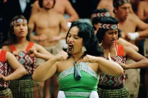 North Island Prints: Maori Poi Dancers Print