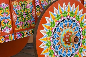 Decorative ox-cart in Sarchi Village, Central Highlands, Costa Rica, Central America Decorative ox-cart in Sarchi Village, Central Highlands, Costa Rica, Central America