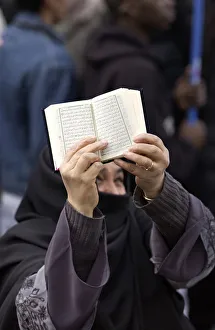 Demonstration in France against the ban on Islamic veil in schools, Paris, France, Europe Demonstration in France against the ban on Islamic veil in schools, Paris, France, Europe
