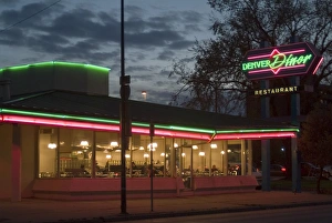 Colorful Building Exterior Photography Prints: Denver Diner