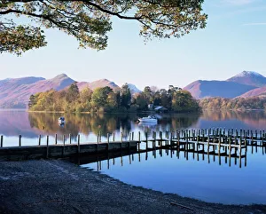 Prints of Derwent Water from Keswick, Lake District, Cumbria, England, United Kingdom, Europe Cumbria Prints: Derwent Water Print from Keswick