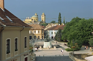 Hungarian Churches Prints: Distant view of the Bazilika (Cathedral)