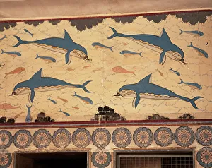 Dolphins Print from Knossos, Crete