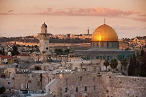 Archeology Collection: Dome of the Rock and the Western Wall, Jerusalem, Israel, Middle East