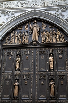 Manhattan Architecture Photography Prints: Detail of door, St