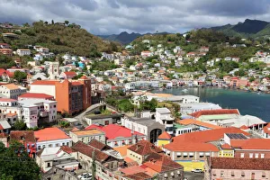 Downtown St. Georges, Grenada, Windward Islands, West Indies, Caribbean, Central America Downtown St. Georges, Grenada, Windward Islands, West Indies, Caribbean, Central America