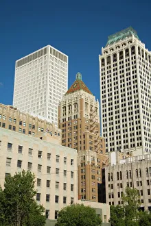 Vertical Cityscape Images Prints: Downtown Tulsa