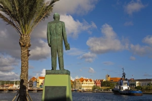 Prints of Dr. Efrain Jonckheer statue, Riffort, Willemstad, UNESCO World Heritage Site, Curacao, Netherlands Antilles, West Indies, Caribbean, Central America Willemstad Prints: Dr. Efrain Jonckheer Print, Riffort Willemstad Curacao