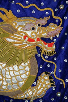 Dragon tapestry, Bangkok, Thailand, Southeast Asia, Asia Dragon tapestry, Bangkok, Thailand, Southeast Asia, Asia