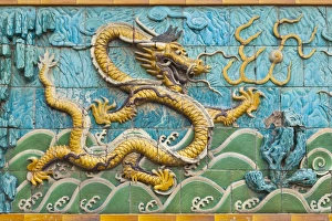 Images Dated 18th September 2011: Detail of the Nine Dragons Screen, Forbidden City Print