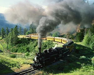 Durango and Silverton Steam Engine Print, Hermosa, Colorado