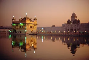 Dusk over the Holy Pool of Nectar looking towards the Dusk over the Holy Pool of Nectar looking towards the
