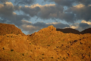 North African Mountains Prints: Dusk light on mountains