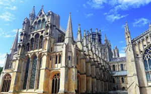 Gothic Architecture England Prints: East Front, Ely Cathedral, Ely, Cambridgeshire, England, UK