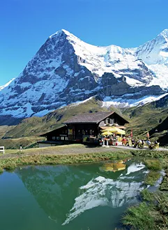 Prints of The Eiger, Kleine Scheidegg, Bernese Oberland, Swiss Alps, Switzerland, Europe Switzerland Prints: The Eiger Print from Kleine Scheidegg