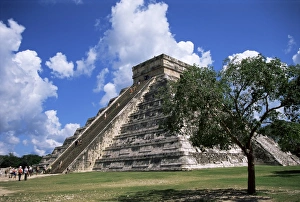 El Castillo Pyramid Mexico Prints: El Castillo pyramid at Chichen Itza, UNESCO World Heritage Site, Yucatan