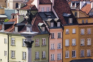 UNESCO World Heritage Site Warsaw Prints: Elevated view over Castle Square
