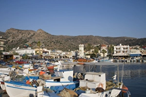 Images Dated 8th January 2000: Elounda Print - Aerial View of Greek Island Village