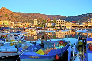 Prints of Elounda Harbour, Elounda, Crete, Greek Islands, Greece, Europe Greece Prints: Elounda Harbour Print, Crete, Greek Islands