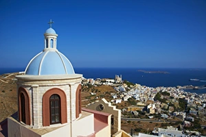 Ermoupoli (Khora) and Ano Syros, Syros Island, Cyclades, Greek Islands, Greece, Europe Ermoupoli (Khora) and Ano Syros, Syros Island, Cyclades, Greek Islands, Greece, Europe