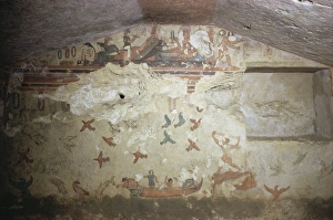 Etruscan Tomb Print, Tarquinia Italy