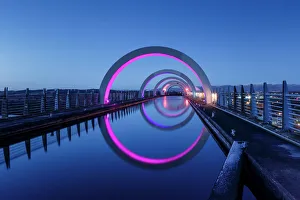 The Falkirk Wheel, connecting the Forth Clyde Canal to the Union Canal, Falkirk The Falkirk Wheel, connecting the Forth Clyde Canal to the Union Canal, Falkirk