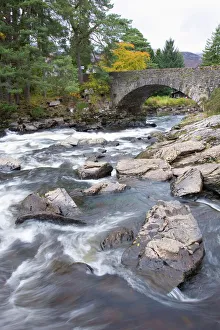 Prints of The Falls of Dochart and old stone bridge, Killin, Loch Lomond and the Trossachs National Park, Stirling, Scotland, United Kingdom, Europe Stirling Prints: The Falls of Dochart Print, Killin, Scotland