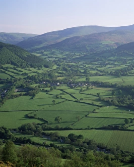Powys Countryside Scenery Prints: Fields in the valleys