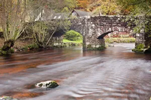 Images Dated 13th November 2012: Fingle Bridge and the River Teign, Dartmoor National Park, Devon, England, United Kingdom, Europe
