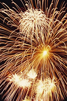 Bright Pyrotechnics Display Prints: Fireworks display