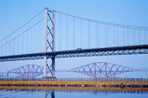 Firth of Forth Bridges Print, Road and Rail Suspension