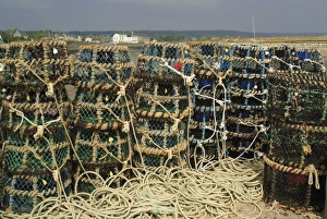 Coastal France Images Prints: Fish traps, Cotentin Peninsula, Manche, Normandy, France, Europe