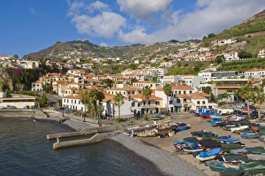 Fishing boats in the small south coast harbour of Camara de Lobos, Madeira Fishing boats in the small south coast harbour of Camara de Lobos, Madeira