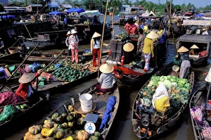 Floating market of Cai Rang, Can Tho, Mekong Delta, Vietnam, Indochina, Southeast Asia, Asia Floating market of Cai Rang, Can Tho, Mekong Delta, Vietnam, Indochina, Southeast Asia, Asia