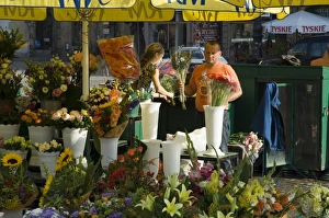 Flower sellers in the Main Market Square (Rynek Glowny) Flower sellers in the Main Market Square (Rynek Glowny)
