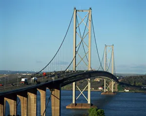 The Forth Road Bridge, built in 1964, Firth of Forth, Scotland, United Kingdom, Europe The Forth Road Bridge, built in 1964, Firth of Forth, Scotland, United Kingdom, Europe