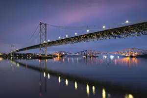 The Forth Road Bridge and Forth Railway Bridge Print