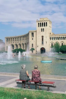 Prints of Fountains in city, Erevan (Yerevan), Armenia, Central Asia, Asia Armenia Prints: Yerevan City Fountains Print