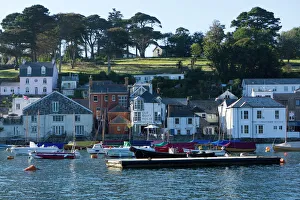 Fowey harbour and town, Cornwall, England, United Kingdom, Europe Fowey harbour and town, Cornwall, England, United Kingdom, Europe
