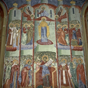 Religious Prints: Sucevita Monastery Frescoes Print, 1586, Moldavia